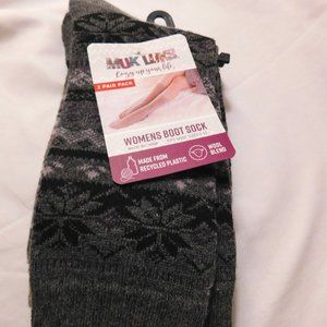 Muk Luks Boot Socks 3 Pairs Shoe Size 6-11 NWT
